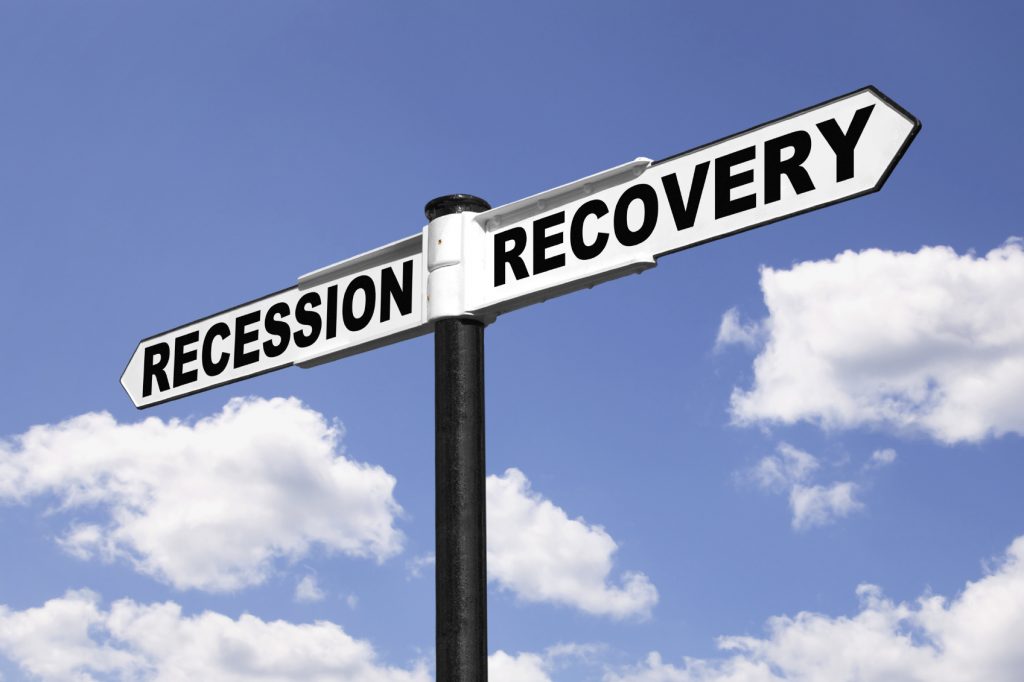 Recession Recovery signpost